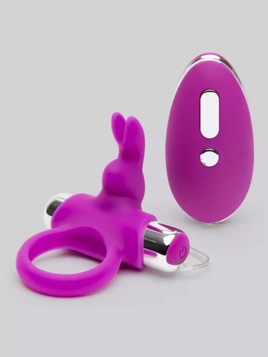 Лиловое виброкольцо с пультом ДУ Remote Control Cock Ring - Happy Rabbit - во Владимире купить с доставкой