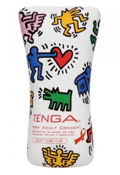 Мастурбатор-туба Keith Haring Soft Tube CUP - Tenga - во Владимире купить с доставкой