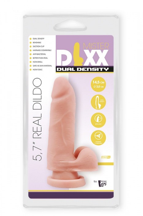 Телесный фаллоимитатор-реалистик Dual Density Dildo - 14,5 см. - Dream Toys