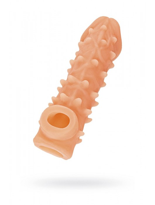 Телесная закрытая насадка с пупырышками Cock Sleeve Size S - 13,8 см. - KOKOS - во Владимире купить с доставкой