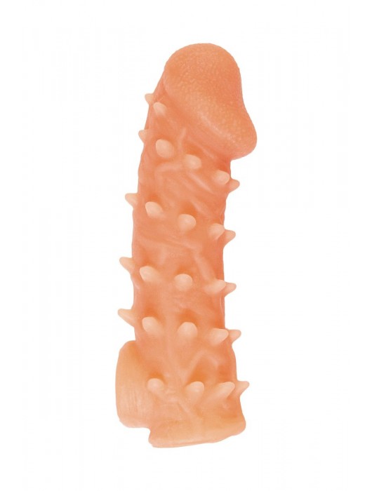 Телесная закрытая насадка с пупырышками Cock Sleeve Size S - 13,8 см. - KOKOS - во Владимире купить с доставкой