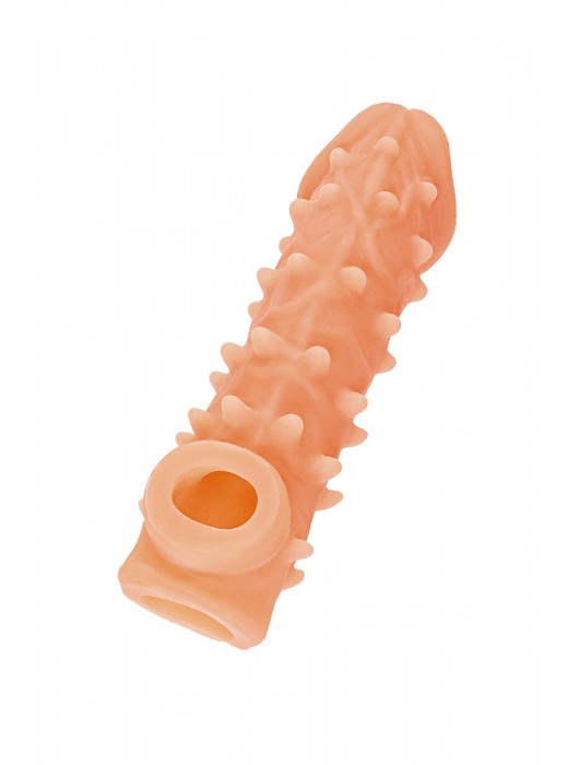 Телесная закрытая насадка с пупырышками Cock Sleeve Size S - 13,8 см. - KOKOS - во Владимире купить с доставкой