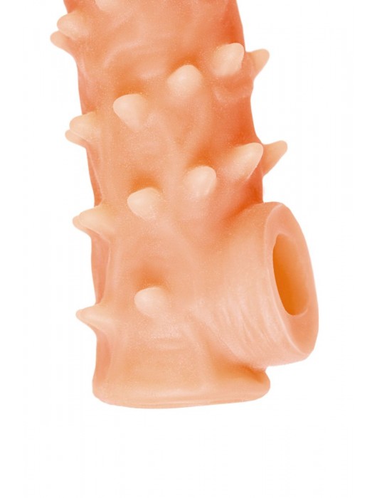 Телесная закрытая насадка с пупырышками Cock Sleeve Size S - 13,8 см. - KOKOS - во Владимире купить с доставкой