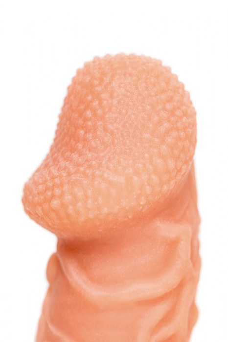 Телесная закрытая насадка с венками Cock Sleeve Size S - 13,8 см. - KOKOS - во Владимире купить с доставкой