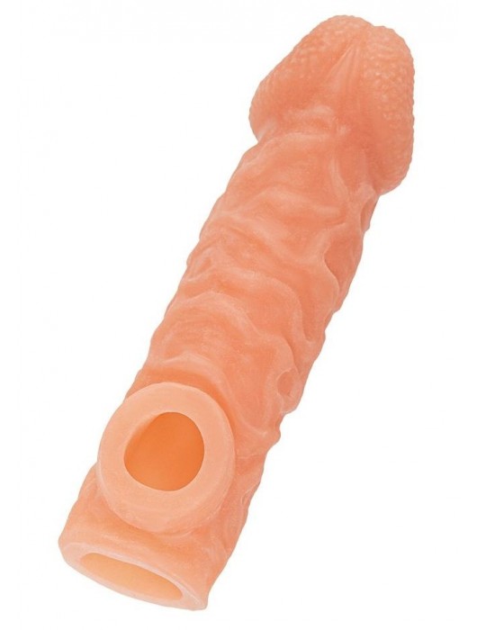 Телесная закрытая насадка с шершавой головкой Cock Sleeve Size S - 13,8 см. - KOKOS - во Владимире купить с доставкой