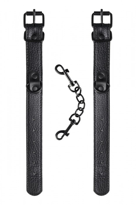 Узкие черные наручники на сцепке - ToyFa - купить с доставкой во Владимире