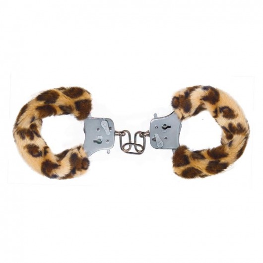 Наручники с леопардовым мехом Furry Fun Cuffs Leopard - Toy Joy - купить с доставкой во Владимире