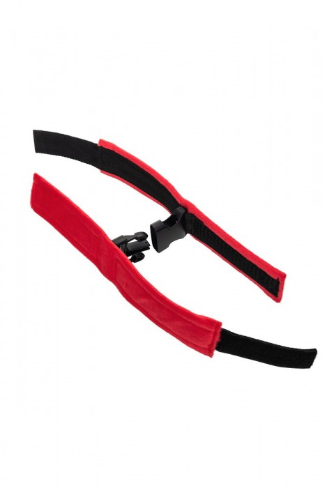 Красно-черные велюровые оковы Anonymo - ToyFa - купить с доставкой во Владимире