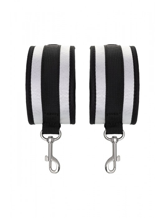 Серебристо-черные наручники Anonymo - ToyFa - купить с доставкой во Владимире