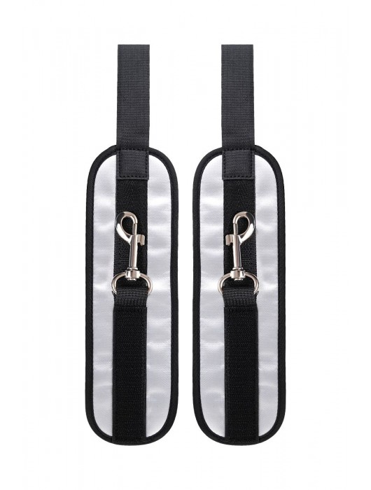 Серебристо-черные наручники Anonymo - ToyFa - купить с доставкой во Владимире