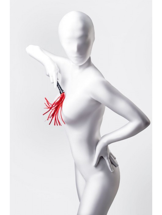 Красно-черный флоггер Anonymo - 28 см. - ToyFa - купить с доставкой во Владимире