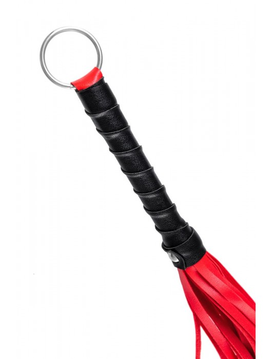 Красно-черный флоггер Anonymo - 28 см. - ToyFa - купить с доставкой во Владимире