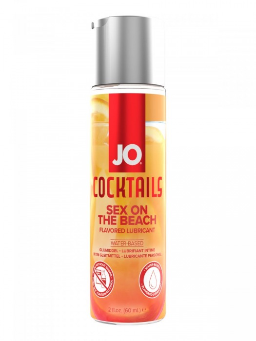 Вкусовой лубрикант на водной основе JO Cocktails Sex On The Beach - 60 мл. - System JO - купить с доставкой во Владимире