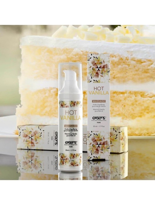 Разогревающее массажное масло с ароматом ванили Gourmet Hot Vanilla - 50 мл. - Exsens - купить с доставкой во Владимире