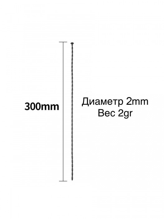 Черный уретральный стимулятор - 30 см. - Rubber Tech Ltd - купить с доставкой во Владимире