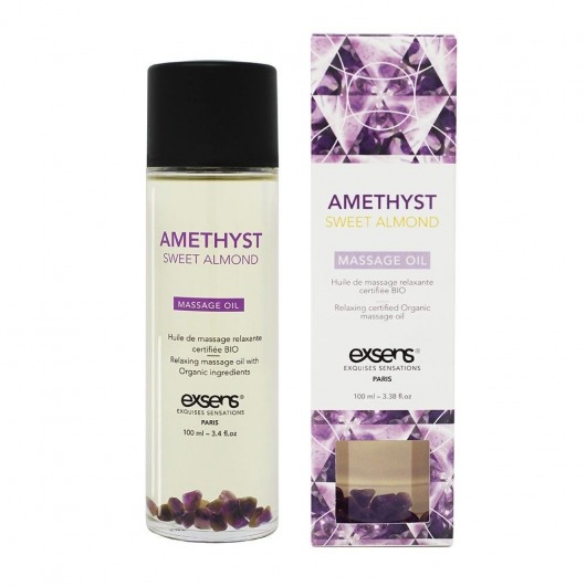 Органическое массажное масло AMETHYST SWEET ALMOND - 100 мл. - Exsens - купить с доставкой во Владимире