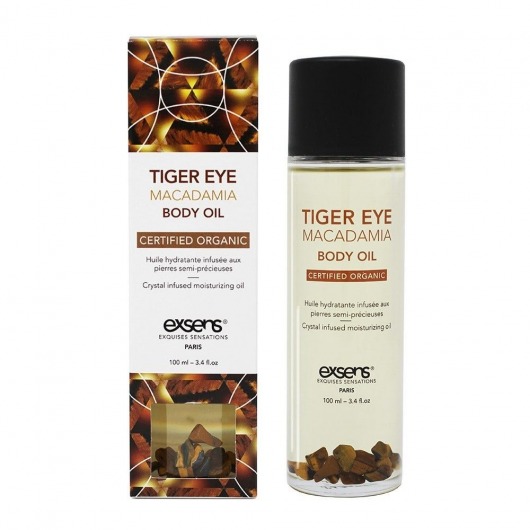 Органическое массажное масло TIGER EYE MACADAMIA - 100 мл. - Exsens - купить с доставкой во Владимире