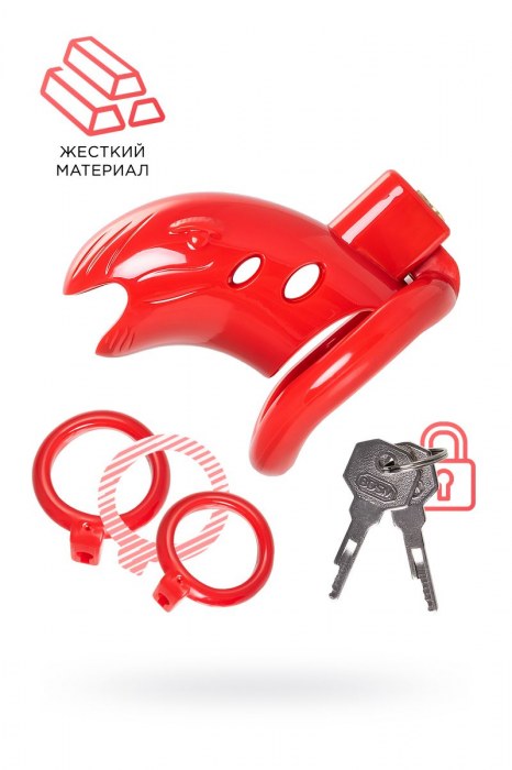 Красный мужской пояс верности из пластика - ToyFa - купить с доставкой во Владимире