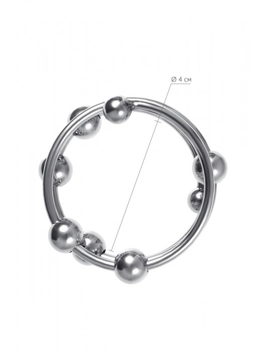 Большое металлическое кольцо под головку пениса - ToyFa - купить с доставкой во Владимире