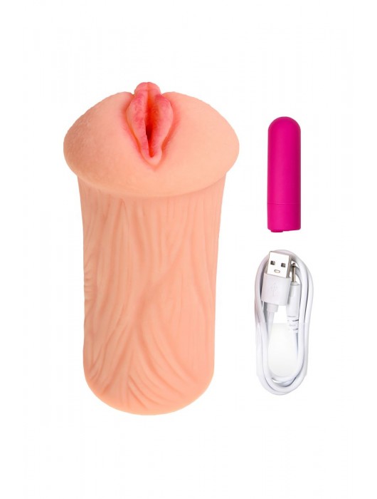 Реалистичный мастурбатор-вагина телесного цвета Elegance.001 с вибрацией - KOKOS - во Владимире купить с доставкой
