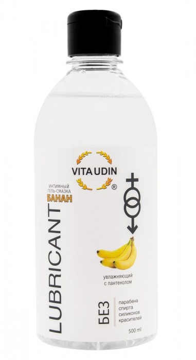Интимный гель-смазка на водной основе VITA UDIN с ароматом банана - 500 мл. - VITA UDIN - купить с доставкой во Владимире