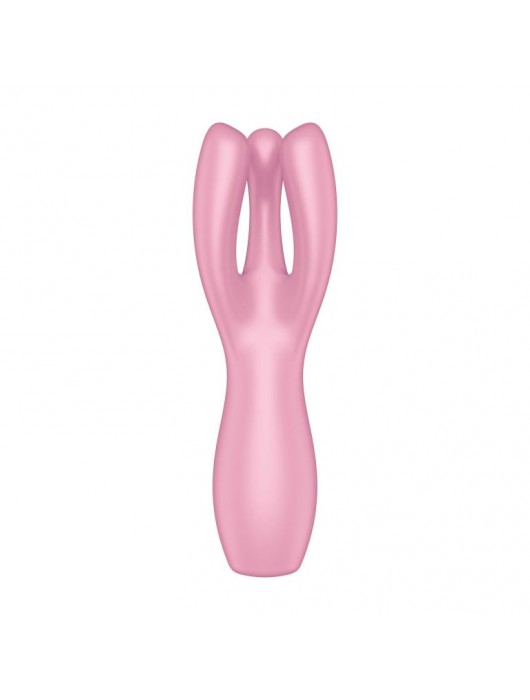 Розовый клиторальный вибромассажер Threesome 3 - Satisfyer