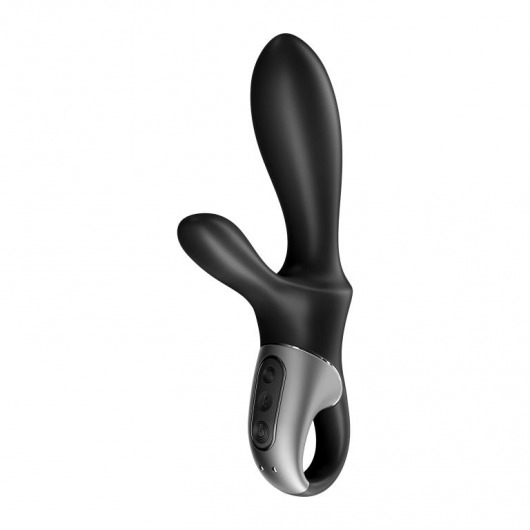 Черный анальный вибратор Heat Climax+ с функцией нагрева - 20,6 см. - Satisfyer - во Владимире купить с доставкой