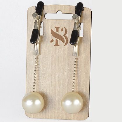 Зажимы на соски с бусинами под жемчуг Pearl - Sitabella - купить с доставкой во Владимире