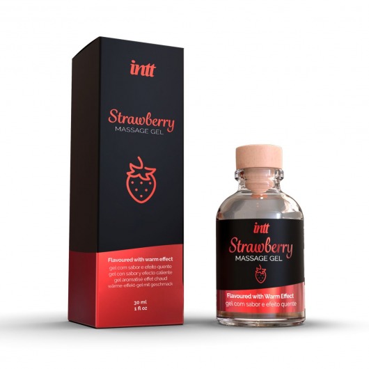 Массажный гель с ароматом клубники Strawberry - 30 мл. - INTT - купить с доставкой во Владимире