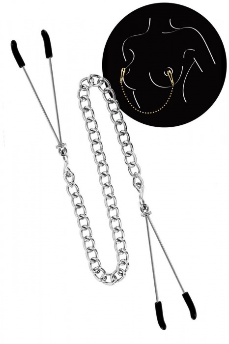 Регулируемые зажимы для сосков Sweet Caress Nipple Chain - Sweet Caress - купить с доставкой во Владимире