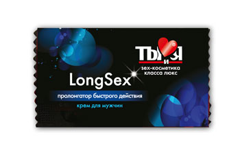 Пролонгирующий крем LongSex в одноразовой упаковке - 1,5 гр. - Биоритм - купить с доставкой во Владимире