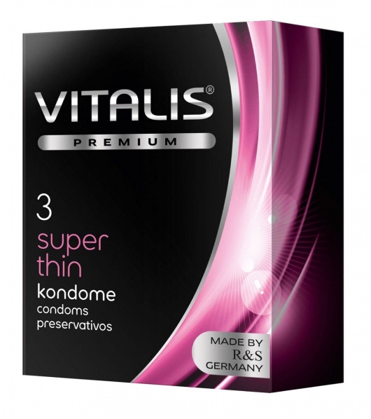 Ультратонкие презервативы VITALIS PREMIUM super thin - 3 шт. - Vitalis - купить с доставкой во Владимире