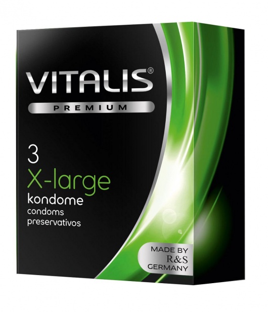 Презервативы увеличенного размера VITALIS PREMIUM x-large - 3 шт. - Vitalis - купить с доставкой во Владимире