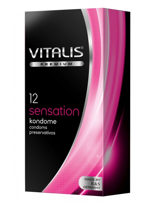 Презервативы VITALIS PREMIUM sensation с пупырышками и кольцами - 12 шт. - Vitalis - купить с доставкой во Владимире