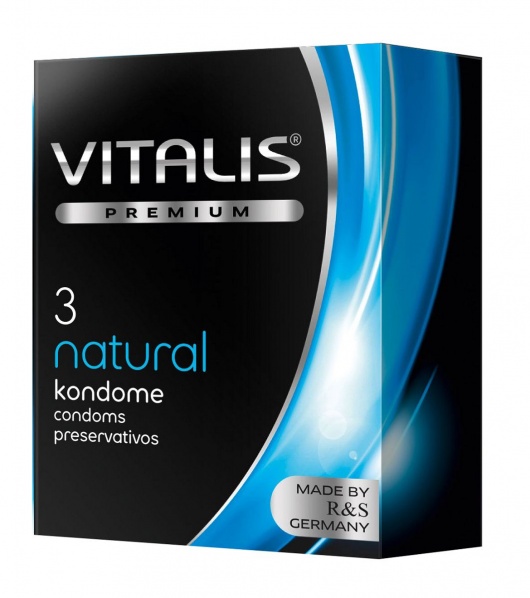 Классические презервативы VITALIS PREMIUM natural - 3 шт. - Vitalis - купить с доставкой во Владимире