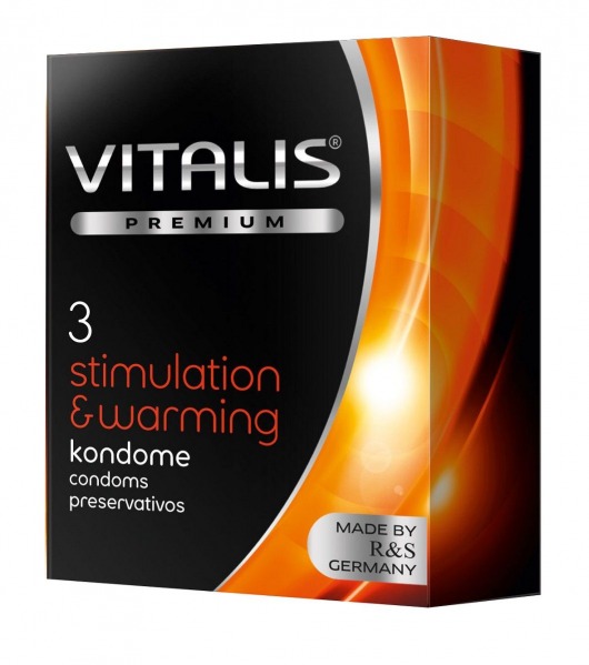 Презервативы VITALIS PREMIUM stimulation   warming с согревающим эффектом - 3 шт. - Vitalis - купить с доставкой во Владимире