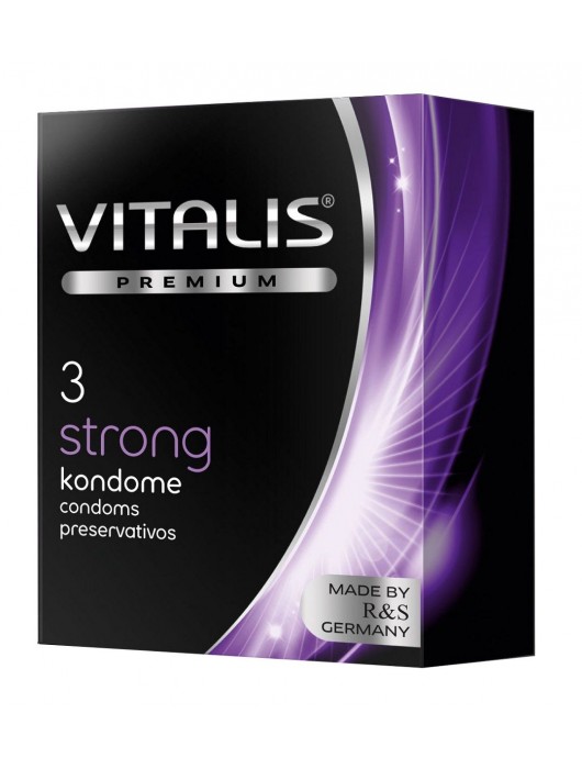 Презервативы с утолщенной стенкой VITALIS PREMIUM strong - 3 шт. - Vitalis - купить с доставкой во Владимире
