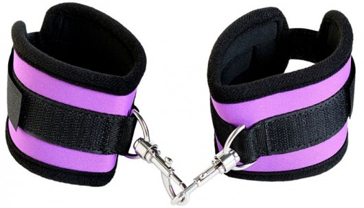 Наручники из неопрена фиолетового цвета - ToyFa - купить с доставкой во Владимире