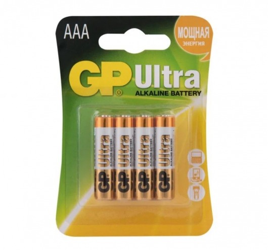 Батарейки алкалиновые GP Ultra Alkaline 24А AАA/LR03 - 4 шт. - Элементы питания - купить с доставкой во Владимире