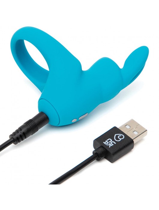 Голубое эрекционное виброкольцо Happy Rabbit Rechargeable Rabbit Cock Ring - Happy Rabbit - во Владимире купить с доставкой