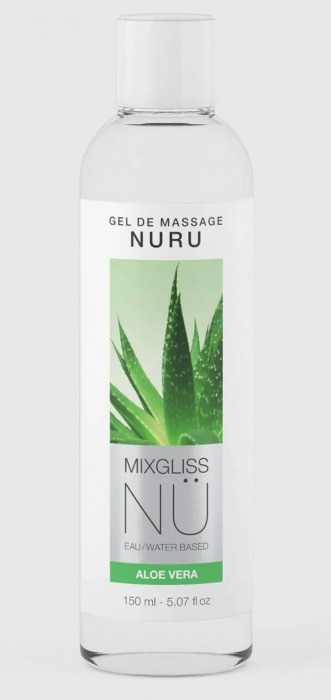 Массажный гель на водной основе Mixgliss NU Aloe Vera - 150 мл. - Mixgliss - купить с доставкой во Владимире