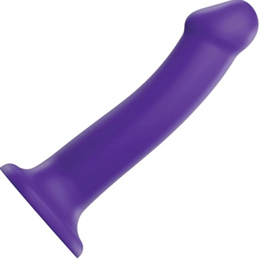 Фиолетовый фаллоимитатор-насадка Strap-On-Me Dildo Dual Density size L - 19 см. - Strap-on-me - купить с доставкой во Владимире