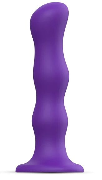 Фиолетовая насадка Strap-On-Me Dildo Geisha Balls size M - Strap-on-me - купить с доставкой во Владимире