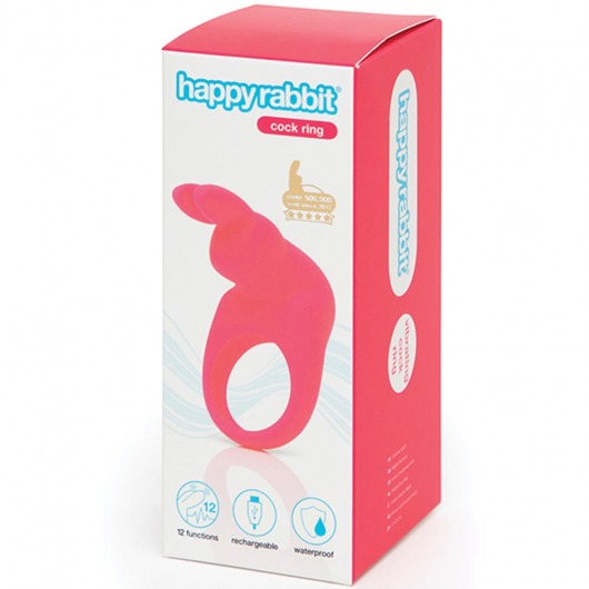 Розовое эрекционное виброкольцо Happy Rabbit Rechargeable Rabbit Cock Ring - Happy Rabbit - во Владимире купить с доставкой