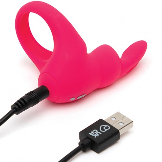 Розовое эрекционное виброкольцо Happy Rabbit Rechargeable Rabbit Cock Ring - Happy Rabbit - во Владимире купить с доставкой