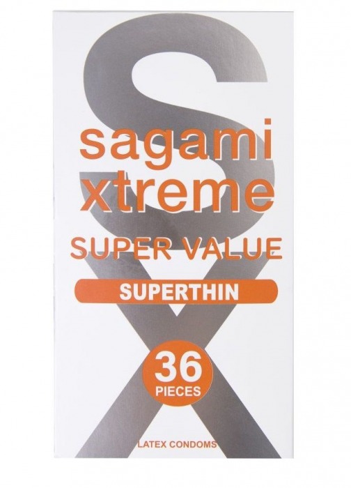 Ультратонкие презервативы Sagami Xtreme Superthin - 36 шт. - Sagami - купить с доставкой во Владимире