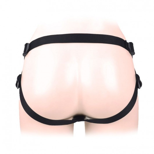 Черный пояс-трусики в комплекте с коннектором и насадкой - Notabu - купить с доставкой во Владимире