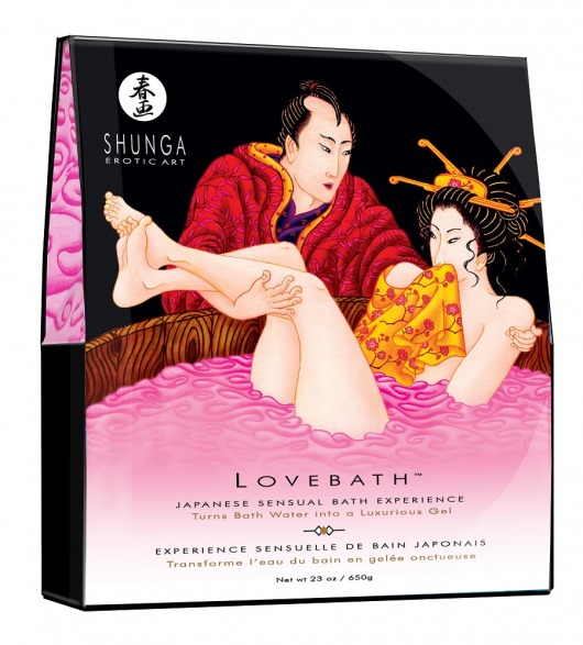 Соль для ванны Lovebath Dragon Fruit, превращающая воду в гель - 650 гр. - Shunga - купить с доставкой во Владимире