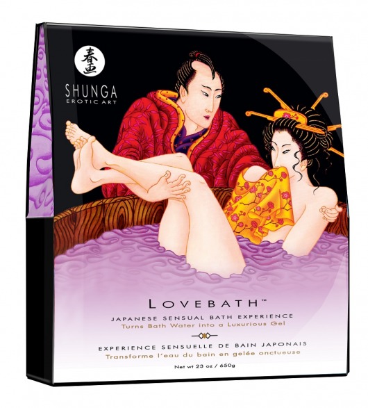 Соль для ванны Lovebath Sensual lotus, превращающая воду в гель - 650 гр. - Shunga - купить с доставкой во Владимире