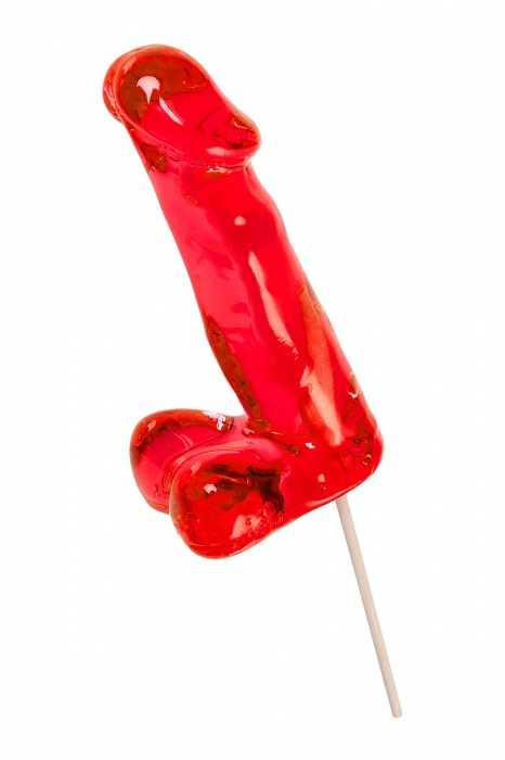 Красный леденец в форме члена со вкусом виски - 173 гр. - Sosuчki - купить с доставкой во Владимире
